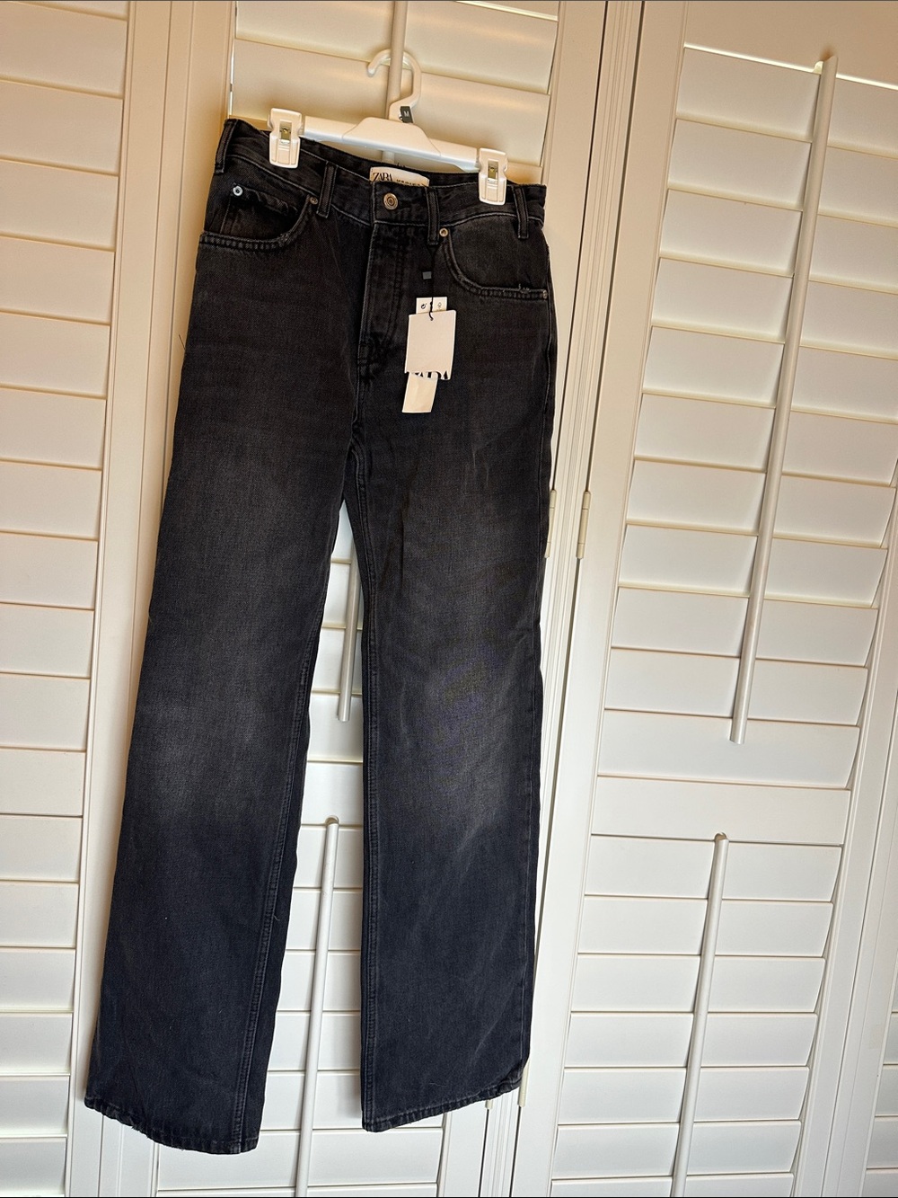 Zara Washed Black Denim Jeans